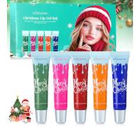 Coffret de soins des lèvres pour Noël : baumes nourrissants pour estomper les ridules, hydrater et appliquer facilement