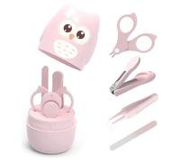 Coffret De Soins Des Ongles Bran Pour Bébé ¿ Kit De Manucure Et Pédicure Sécurisé Avec Étui Hibou, Outils En Acier Inoxydable Pour Nourrissons