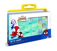 Coffret De Tampons - Multiprint - 7135 - Spidey Et Ses Amis - 7 Tampons Bois Et Latex. Feutres Giotto. Album Coloriage