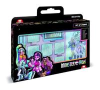Coffret de tampons - MULTIPRINT - 7869 - Monster High - 7 tampons bois et latex, feutres Giotto, album coloriage
