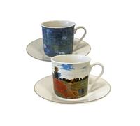 Coffret de Tasses et sous-tasses en céramique Claude Monet