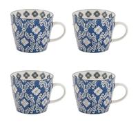 Coffret de 4 tasses Almada 36 cl - Table Passion - Bleu - Grès BLEU G