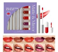 Coffret De Teinture À Lèvres, 10 Pièces Couleur à Lèvres, Rouge à Anti-Dérapant, Kit de Maquillage pour Tenue Quotidienne Mariage Maison Transport Filles Femmes