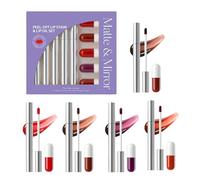 Coffret De Teinture À Lèvres - 10 Pièces Rouge à Lèvres Maquillage - Rouge Longue Tenue Anti-Tâches, Set de Maquillage pour les Femmes et les Filles, Parfait pour Usage Quotidien, Voyage, Rendez-vous,
