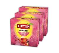 Coffret de Thé Noir Fruits Rouges Lipton - 2 coffrets + 1 OFFERT - 300 sachets