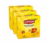 Coffret de Thé Noir Yellow Label Tea Lipton - 3 coffrets - 300 sachets