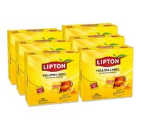 Coffret de Thé Noir Yellow Label Tea Lipton - 6 coffrets - 600 sachets