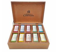 Coffret de Thés et Infusions Bio en bois Comptoirs Richard 10 variétés - 100 sachets