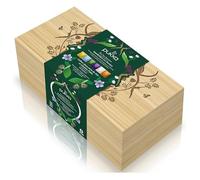 Coffret de Thés et Infusions - PUKKA - Sélection 6 Variétés - 100% Bio - 42 Sachets - Boîte en Bambou