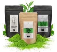 Coffret de thés verts japonais Mary Rose - Sélection Matcha BIO : Tenno Cérémonielle 30 g, Premium 30 g & Culinaire 100 g
