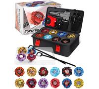 Coffret de toupies de combat - SWAPY - 12 toupies - 3 lanceurs - 1 poignée - Boîte de rangement - À partir de 6 ans