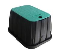 Coffret de vanne en plastique avec couvercle pour vanne d'irrigation système d'arrosage enterré boîte souterraine coffret pour compteur d'eau extérieur regard pour vanne arrosage (520x393x320mm)