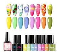 Coffret de Vernis à Ongles Gel, 8 Couleurs Vernis Gel à Séchage Rapide, Accessoire pour Femmes Jeunes Filles et Adolescents pour Halloween Mariage Printemps Été et Fêtes de Vacances