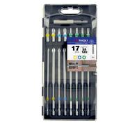 Tivoly Coffret d'embouts de vissage 11501570038, gris, 25/120 mm, 17 pièces