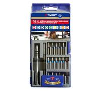 Coffret de vissage de précision Tivoly Technic 35 pièces : Embouts + tournevis + porte-embout magnétique