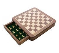 Coffret d'échecs magnétique 25 cm avec tiroir de rangement