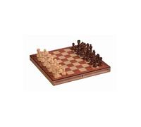 Coffret d'échecs pliant en bois - PIATNIK - 28 cm - Jeu classique - 2 joueurs ou plus - Intérieur Marron