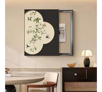 Coffret Décoratif Avec-boîtier À Fusibles Et Disjoncteurs, Panneau Mural Dissimulé Pour Fusibles Et Cache Compteur Electrique, Pour Intérieur Et Extérieur(Black,35 * 45cm/13.7 * 17.7in)