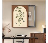 Coffret Décoratif Avec-boîtier À Fusibles Et Disjoncteurs, Panneau Mural Dissimulé Pour Fusibles Et Cache Compteur Electrique, Pour Intérieur Et Extérieur(Brown,50 * 70cm/19.6 * 27.5in)