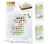 Coffret décoration et pâte à sucre pour gâteau Terrain de football