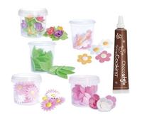 Coffret décors azyme feuilles et fleurs + 1 Stylo chocolat