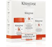 Coffret Découverte Nutritive - Nutrition Et Brillance - Shampoing Bain Satin Riche + Après-Shampoing Lait Vital + Soin Sans Rinçage Nectar Thermique - Cheveux Secs - Formats Voyages