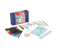 Coffret d'écriture 27 Pièces pour Bullet Journal et Scrapbooking - Maped - 15 Feutres Fins 0.4mm + 4 Surligneurs