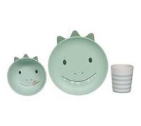 Coffret dejeuner 3 pieces dino - Amadeus - Vert - Mélaminé