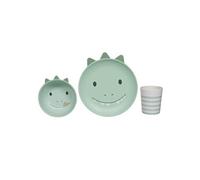 Coffret dejeuner 3 pieces dino - Amadeus - Vert - Mélaminé
