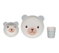 Coffret dejeuner 3 pieces ours - Amadeus - Blanc - Mélaminé