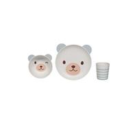 Coffret dejeuner 3 pieces ours - - Blanc - Mélaminé