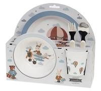Coffret déjeuner 5 pièces Augustin - Amadeus - Bleu - Mélamine Bleu G