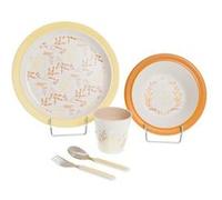 Coffret déjeuner 5 pièces Hortense - Les Petits - Orange - Plastique