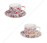 Coffret 1 tasse à déjeuner porcelaine Blossia 47cl - Rouge