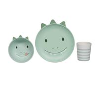Coffret dejeuner 3 pieces dino - Amadeus - Vert - Mélaminé
