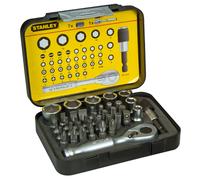 Stanley Coffret de 39 Embouts 1/4" (25mm) + Douilles + Clé à Cliquet 1/4"