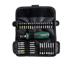 Coffret d'embouts avec tournevis METABO 626726000 - 30 pièces - Etui souple
