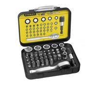 Stanley Coffret de 39 Embouts 1/4" (25mm) + Douilles + Clé à Cliquet 1/4"
