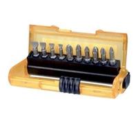 Coffret d'embouts de vissage - 10 pièces - Pozidriv / Phillips / Plat / Porte-embout magnétique - DT7915