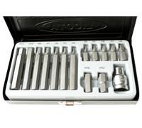 Coffret d'embouts hexagonaux acier S2 3/8 pouce H4-H12