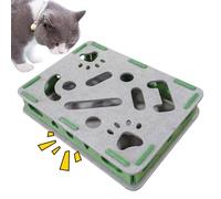 Coffret D'Enrichissement Griffoir pour Chat | Griffoir Interactif - avec Deux Balles Clochettes Et Boîte De Jeu en Feutre - pour Chien et Chiot de Toutes Tailles,