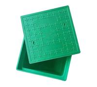 Coffret d'épissure électrique à enfouissement direct, boîtes d'épissure souterraines, chambre de tirage de distribution PE, for épissures de câblage électrique extérieur(15.7x23.6x23.6in/40x60x60cm)