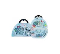 Coffret Dessin et Coloriage Stitch - Malette 51 pieces (Crayons, Feutres) - Cadeau artiste - Set Kit creatif Enfant et carte