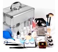 Coffret d'extensions de cils XXL Lashes, kit de démarrage pour styliste de cils avec produits de haute qualité, plus de 40 pcs, inclus instructions, équipement complet, argent