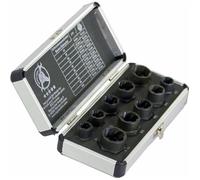 Coffret d'extracteurs de boulons, vis et clous - KRAFTMANN - Dents taillées en spirale - Têtes de 9 à 19 mm