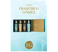 Coffret d'huiles d'olive extra vierge avec quatre variétés 100% Chiquitita, 100% Picual, 100% Grosal et 100% Cornicabra de 500 ml chacune.