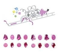 Coffret diadèmes de princesse à customiser - pierres précieuses roses