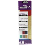 Coffret d'initiation - PEBEO - Peinture Fantasy Moon - 6 pots de 20 ml - Effet martelé - Multi-supports
