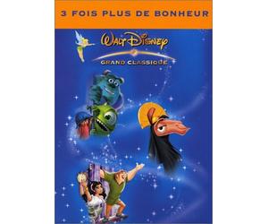 Coffret Disney 3 DVD : Monstres & Cie / Kuzco, l'empereur mégalo / Le bossu de Notre-Dame