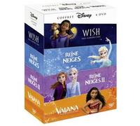 Disney – Coffret DVD Wish / Vaiana / La Reine des Neiges 1 & 2 – 4 DVD
